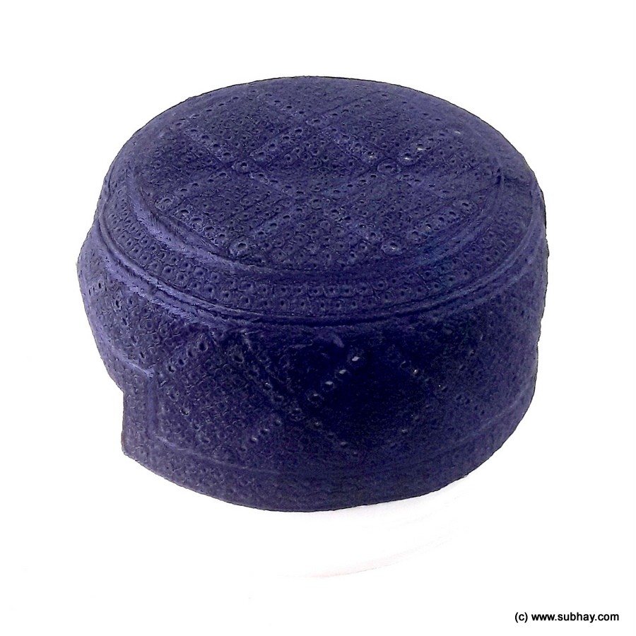 Blue Light Weight Jamali / Saeedabad Cap / Topi (Hand Made) MKC-782